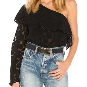 Diane Von Furstenberg one shoulder ruffle Top